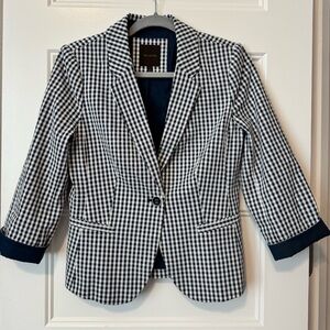 The Limited Black and White Checkered Blazer Size Small